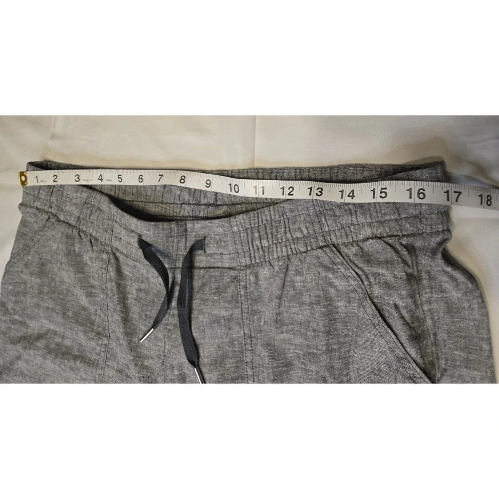 Orvis Linen Blend Pants Womens 16 Gray Cuff Leg Relaxed Lightweight Beach‎ Luxe